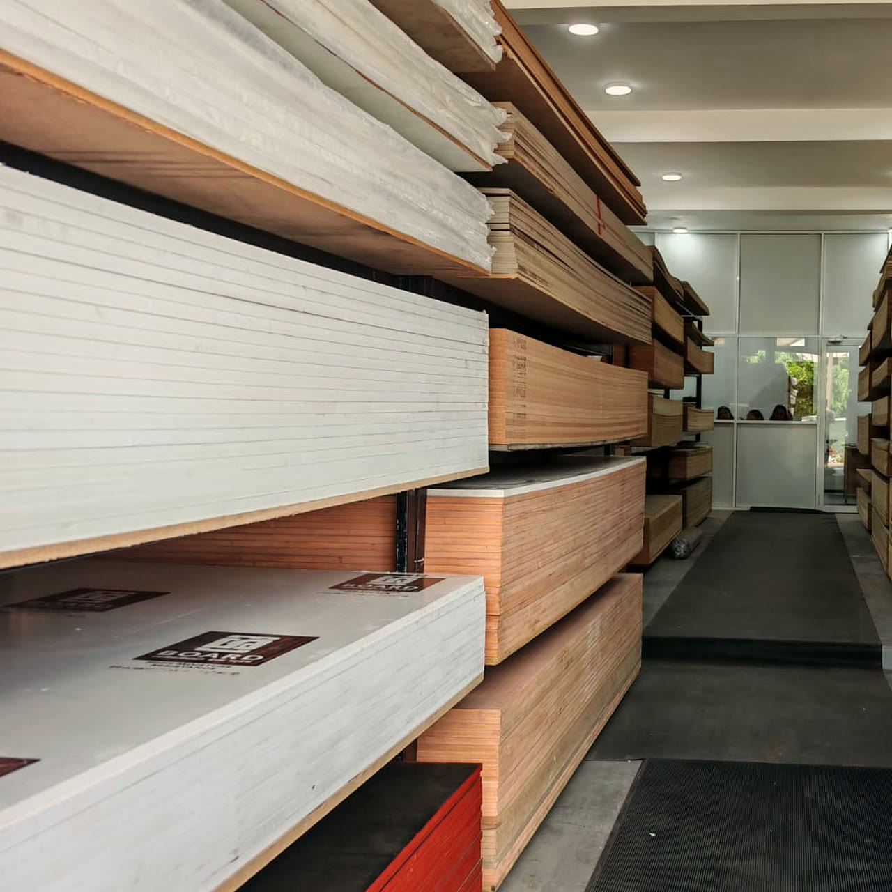 Melamine, stacked by thickness