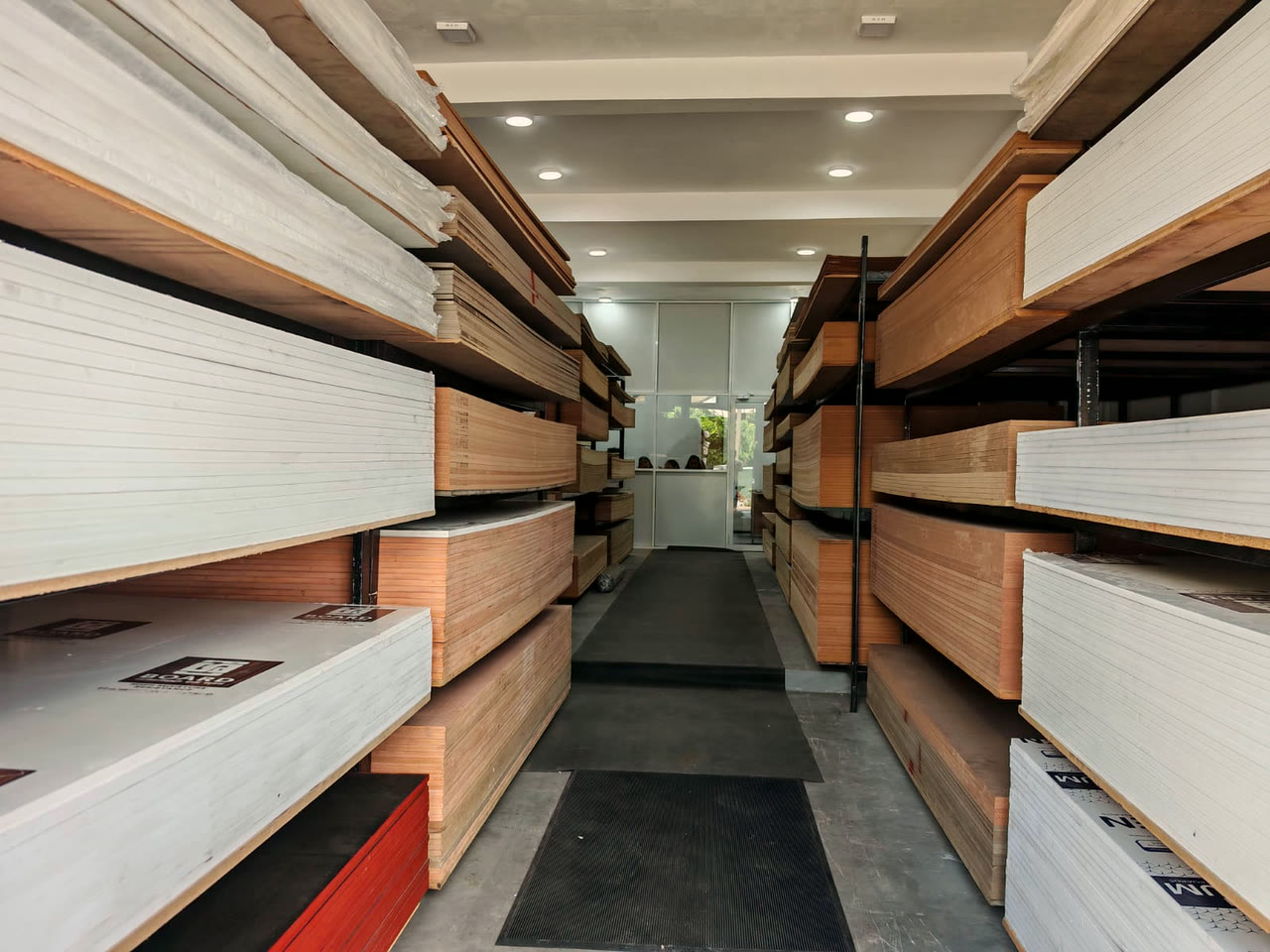 The showroom aisle