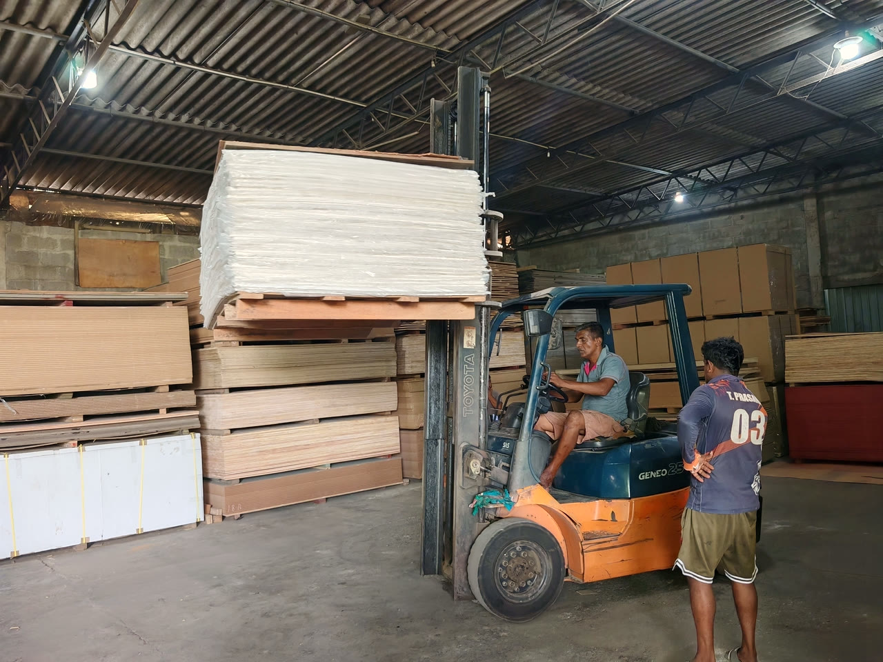 Loading out, by the pallet